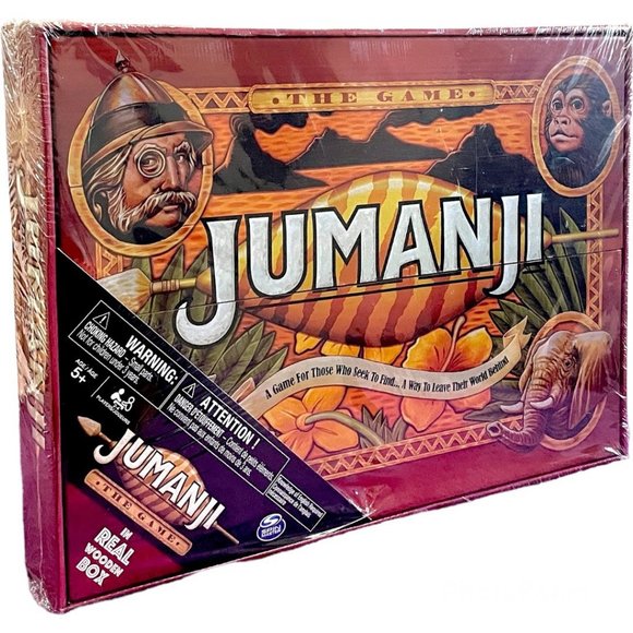 🆕 JUMANJI ~ THE BOARD GAME ~ IN WOOD BOX - Picture 1 of 8